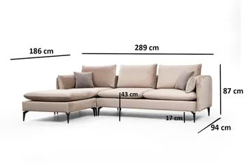 Divaanisohva Chiva - Beige - Huonekalut - Sohva - Divaanisohva