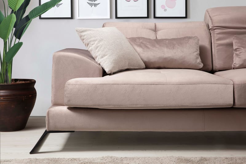Divaanisohva Janavia Oikea - Beige/Musta - Huonekalut - Sohva - Divaanisohva