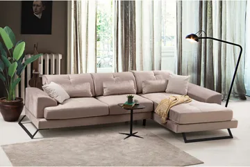 Divaanisohva Janavia Vasen - Beige/Musta - Huonekalut - Sohva - Divaanisohva