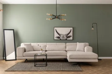 Divaanisohva Tijuca Oikea - Beige/Musta - Huonekalut - Sohva - Divaanisohva