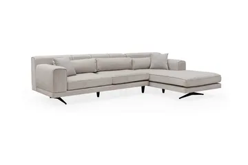 Divaanisohva Tijuca Oikea - Beige/Musta - Huonekalut - Sohva - Divaanisohva