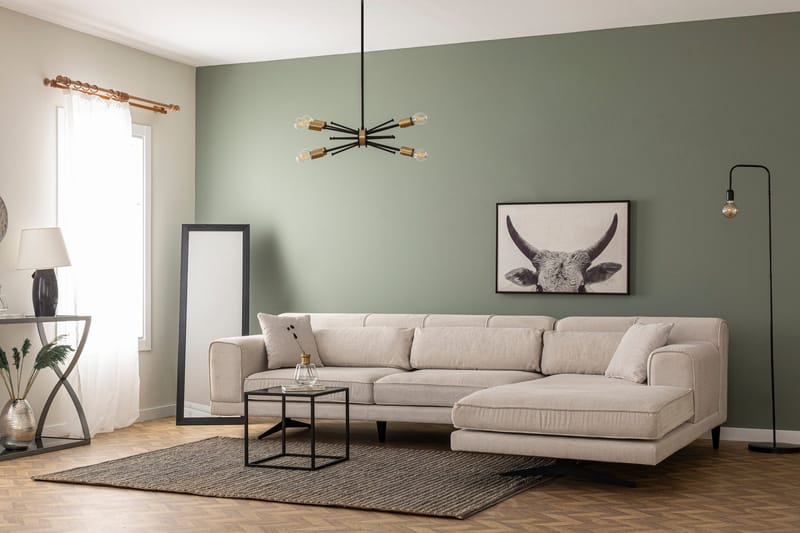 Divaanisohva Tijuca Oikea - Beige/Musta - Huonekalut - Sohva - Divaanisohva