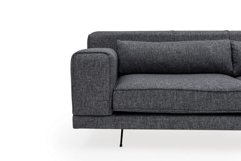 Divaanisohva Tijuca Oikea - Harmaa/Musta - Huonekalut - Sohva - Divaanisohva - 4 istuttava sohva divaanilla