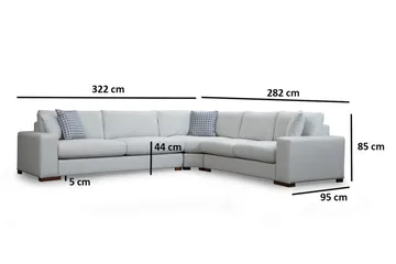 Divaanisohva Portiella - Beige - Huonekalut - Sohva - Kulmasohva