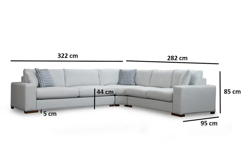 Divaanisohva Portiella - Beige - Huonekalut - Sohva - Kulmasohva