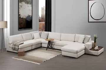 Divaanisohva Portiella - Beige - Huonekalut - Sohva - Kulmasohva - Kulmadivaanisohva