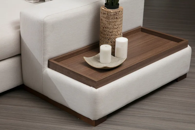 Divaanisohva Portiella - Beige - Huonekalut - Sohva - Kulmasohva - Kulmadivaanisohva