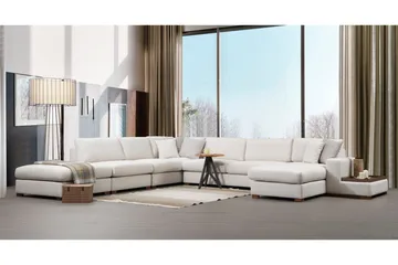 Divaanisohva Portiella - Beige - Huonekalut - Sohva - Kulmasohva - Kulmadivaanisohva