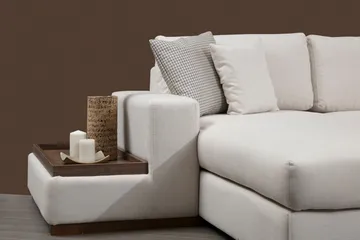 Divaanisohva Portiella - Beige - Huonekalut - Sohva - Kulmasohva - Kulmadivaanisohva