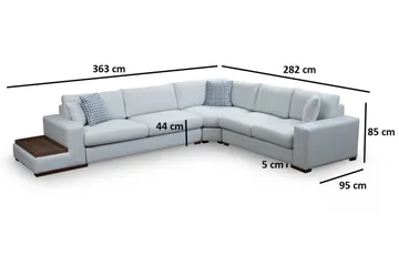 Divaanisohva Portiella - Beige - Huonekalut - Sohva - Kulmasohva
