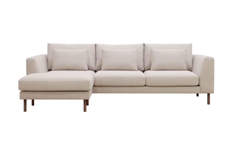 Florenz 3-istuttava Vasenkätinen L-muotoinen Divaanisohva Kankaalla, Beige