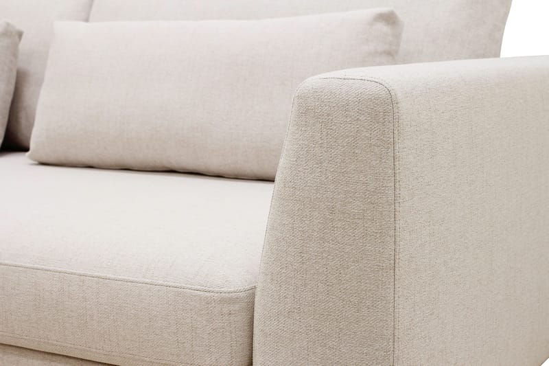 Florenz 4-istuttava Vasenkätinen L-muotoinen Divaanisohva Kankaalla - Beige - Huonekalut - Sohva - Divaanisohva - 4 istuttava sohva divaanilla