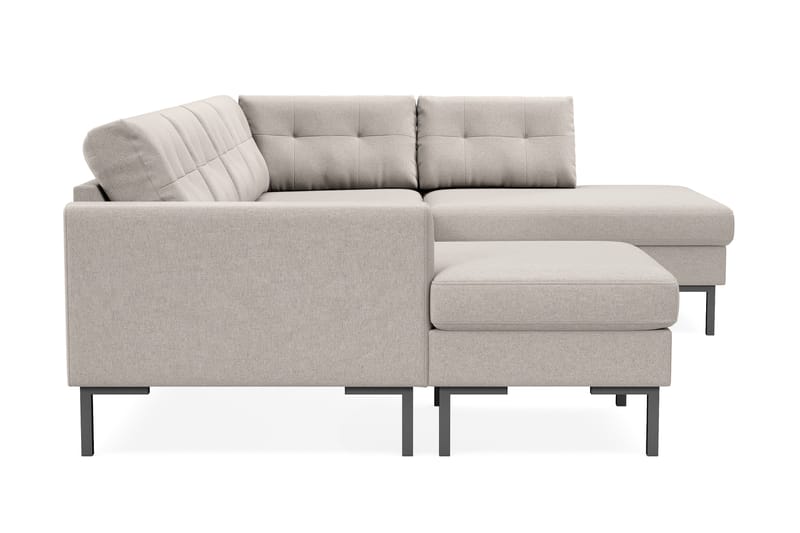 Frillestad 4-istuttava Oikeakätinen U-muotoinen Sohva Divaanilla ja Schäslongilla Kangas - Beige - Huonekalut - Sohva - Divaanisohva
