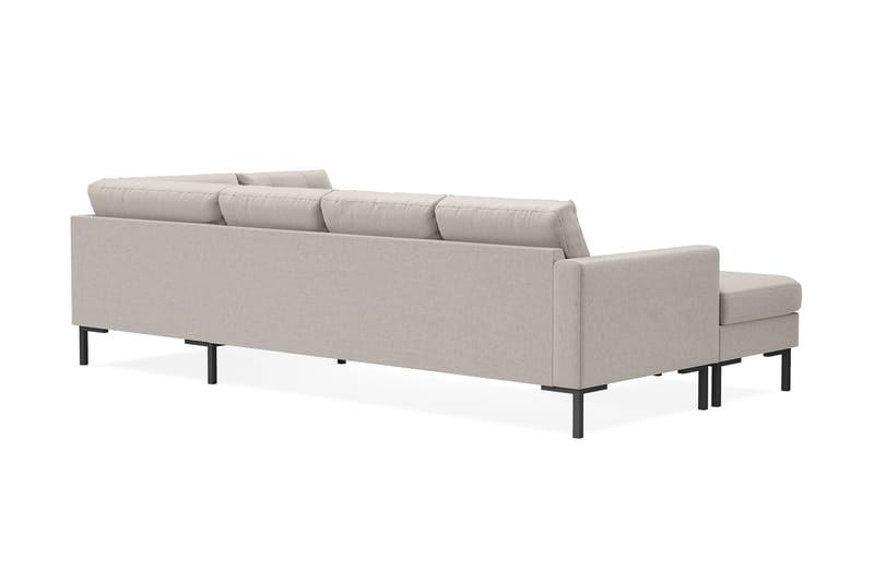 Frillestad 4-istuttava Oikeakätinen U-muotoinen Sohva Divaanilla ja Schäslongilla Kangas - Beige - Huonekalut - Sohva - Divaanisohva