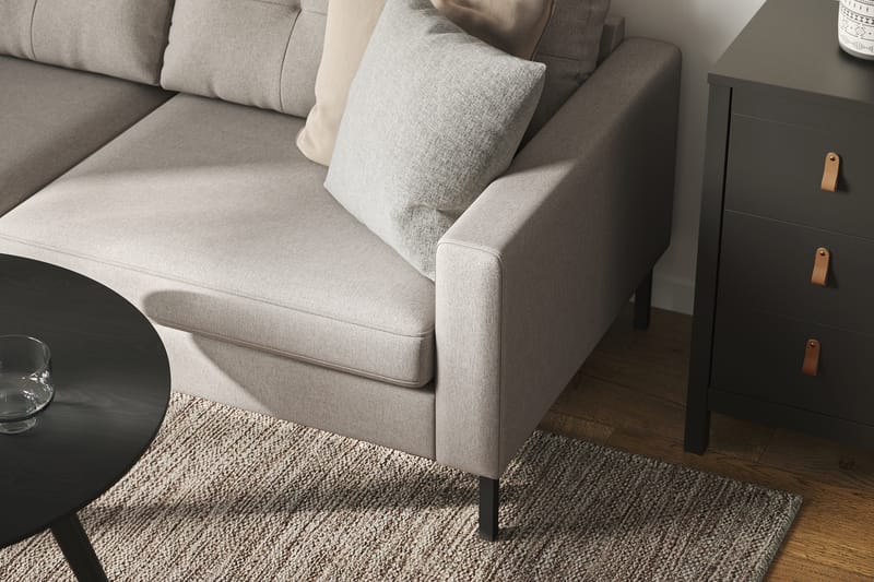 Frillestad 4-istuttava Vasenkätinen L-muotoinen Schäslongsohva Kangas - Beige - Huonekalut - Sohva - Divaanisohva