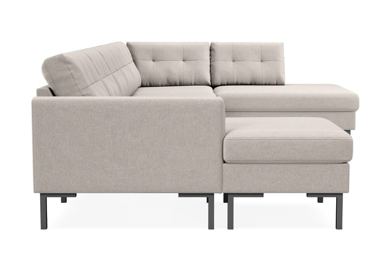 Frillestad 5-istuttava Oikeakätinen U-muotoinen Sohva Divaanilla ja Schäslongilla Kangas - Beige - Huonekalut - Sohva - Divaanisohva