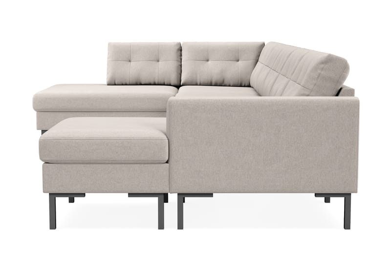 Frillestad 5-istuttava Vasenkätinen U-muotoinen Sohva Divaanilla ja Schäslongilla Kangas - Beige - Huonekalut - Sohva - Divaanisohva