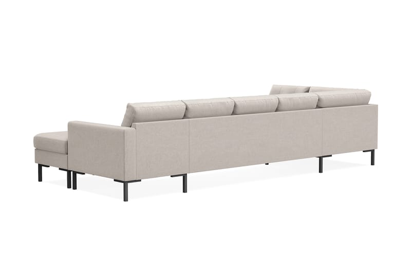 Frillestad 5-istuttava Vasenkätinen U-muotoinen Sohva Divaanilla ja Schäslongilla Kangas - Beige - Huonekalut - Sohva - Divaanisohva