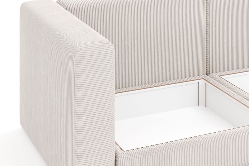 Hagblom 4-istuttava Divaanisohva Säilytystilalla Käännettävä - Beige - Huonekalut - Sohva - Divaanisohva