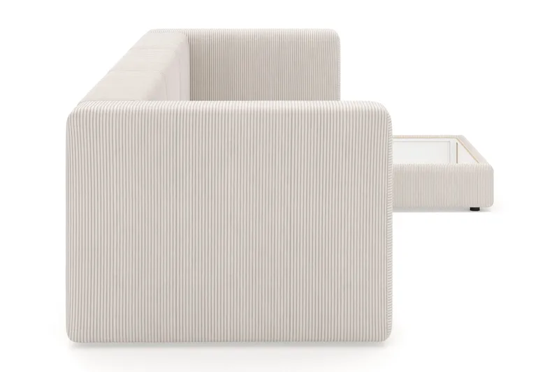 Hagblom 4-istuttava Divaanisohva Säilytystilalla Käännettävä - Beige - Huonekalut - Sohva - Divaanisohva