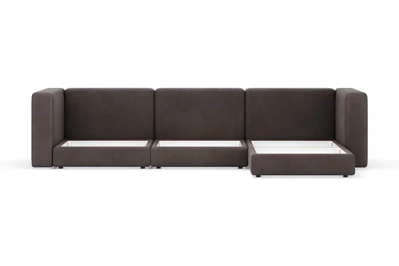 Hagblom 4-istuttava Divaanisohva Säilytystilalla Käännettävä - Ruskea - Huonekalut - Sohva - Divaanisohva