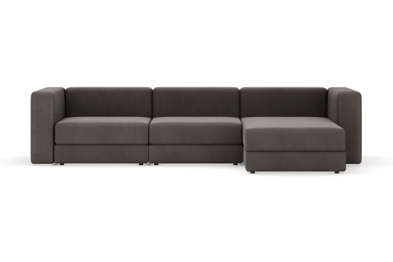 Hagblom 4-istuttava Divaanisohva Säilytystilalla Käännettävä, Ruskea