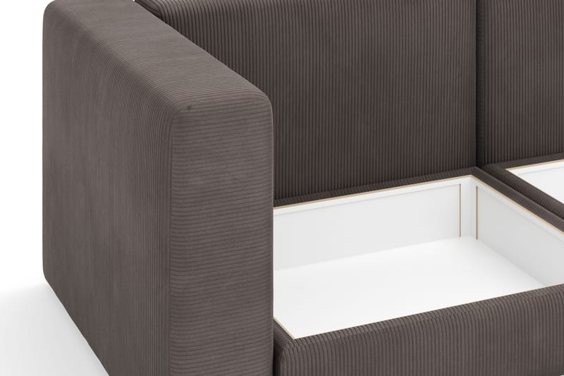 Hagblom 4-istuttava Divaanisohva Säilytystilalla Käännettävä - Ruskea - Huonekalut - Sohva - Divaanisohva