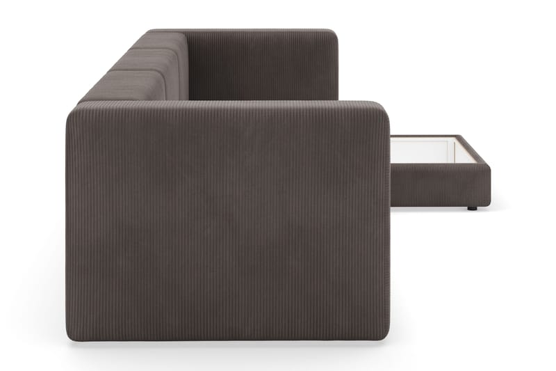 Hagblom 4-istuttava Divaanisohva Säilytystilalla Käännettävä - Ruskea - Huonekalut - Sohva - Divaanisohva