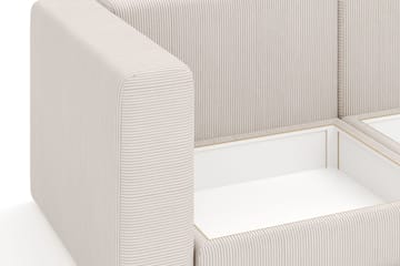 Hagblom 4-paikkainen Käännettävä Divaanisohva 320 cm Säilytystilalla Manchesterkankaasta - Beige - Huonekalut - Sohva - Divaanisohva