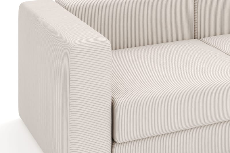 Hagblom 4-paikkainen Käännettävä Divaanisohva 320 cm Säilytystilalla Manchesterkankaasta - Beige - Huonekalut - Sohva - Divaanisohva