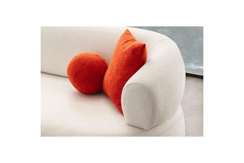 Kollumber Sohva divaanilla 3-istuttava - Valkoinen - Huonekalut - Sohva - Divaanisohva - 3 istuttava sohva divaanilla