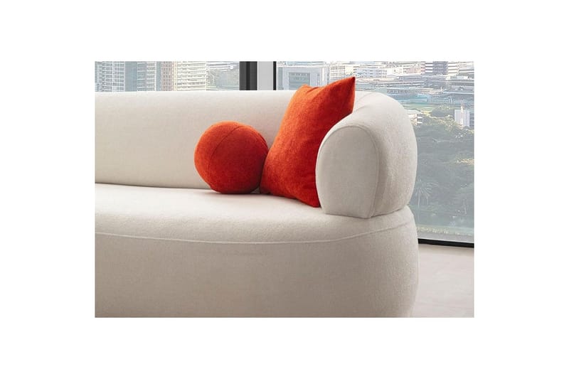 Kollumber Sohva divaanilla 3-istuttava - Valkoinen - Huonekalut - Sohva - Divaanisohva - 3 istuttava sohva divaanilla