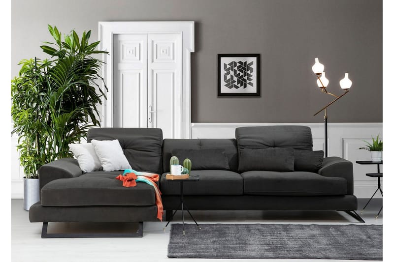 Kulmasohva Bosell Divaanilla Vasen - Musta - Huonekalut - Sohva - Divaanisohva