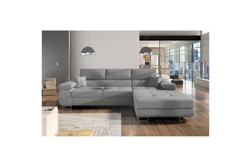 Kulmasohva Eltap Armando 289x85x203 cm - Gusto 88, Harmaa, Oikea - Huonekalut - Sohva - Divaanisohva - 3 istuttava sohva divaanilla