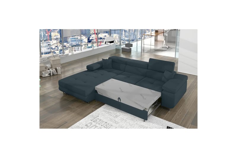 Kulmasohva Eltap Armando 289x85x203 cm - Jarell 38, Sininen, Vasen - Huonekalut - Sohva - Divaanisohva - 3 istuttava sohva divaanilla