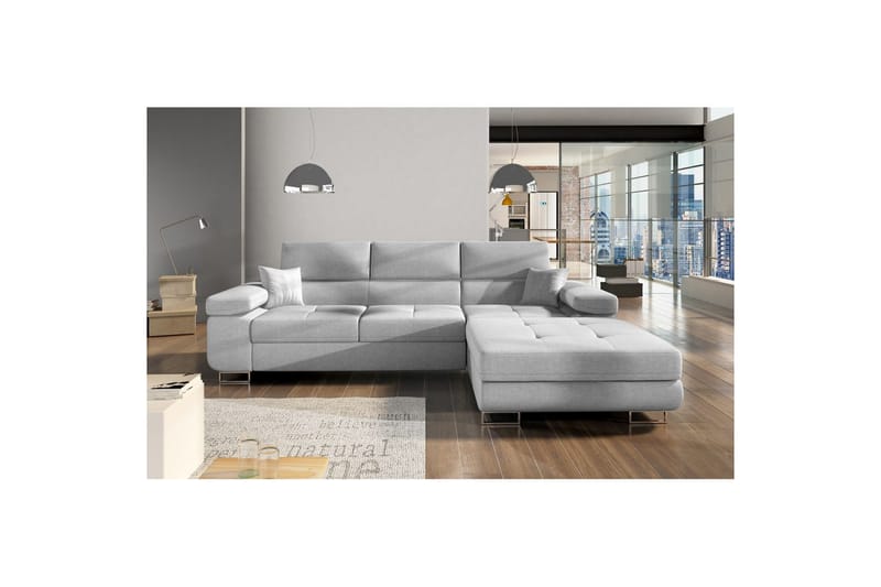 Kulmasohva Eltap Armando 289x85x203 cm - Sawana 21, Harmaa, Oikea - Huonekalut - Sohva - Divaanisohva - 3 istuttava sohva divaanilla