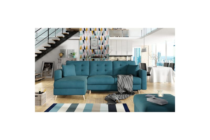 Kulmasohva Eltap Asgard L 248x93x162 cm, Mat Velvet 75, Vihreä