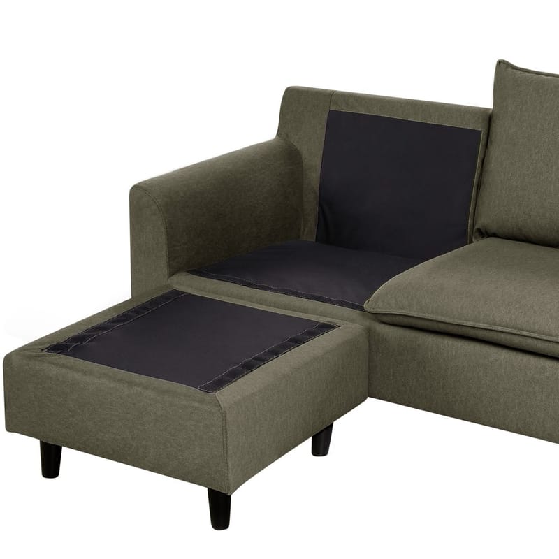 Kulmasohva Elvenes - Vihreä, tumma puu/Oikeakätinen - Huonekalut - Sohva - Kulmasohva - Kulmadivaanisohva