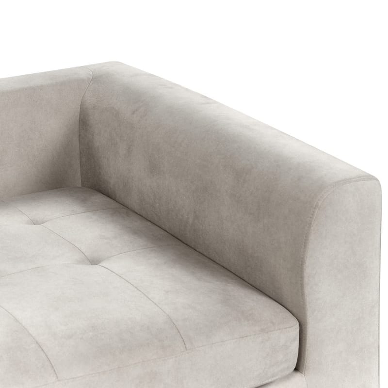 Kulmasohva Flam - Harmaa, musta/Oikeakätinen/Sametti - Huonekalut - Sohva - Kulmasohva - Kulmadivaanisohva