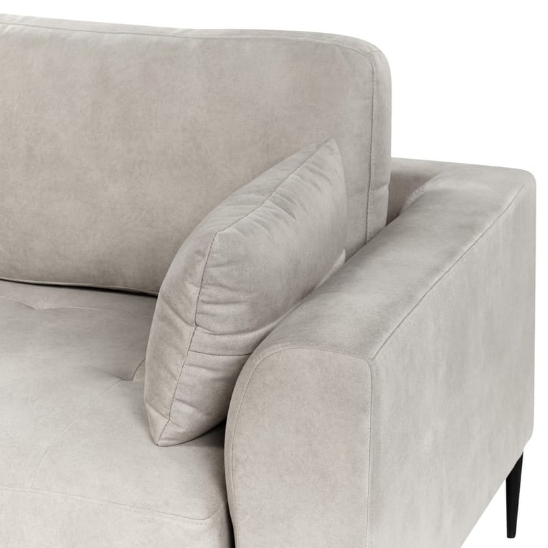 Kulmasohva Flam - Harmaa, musta/Oikeakätinen/Sametti - Huonekalut - Sohva - Kulmasohva - Kulmadivaanisohva