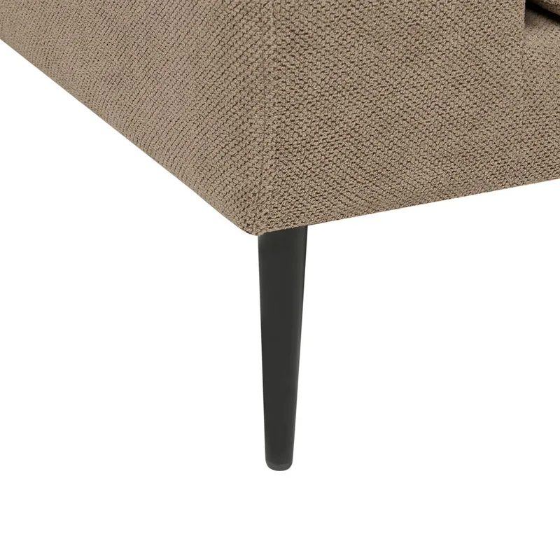 Kulmasohva Flam - Ruskea, Musta/Oikeakätinen/Polyesteri - Huonekalut - Sohva - Kulmasohva