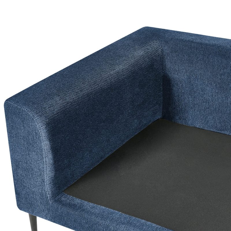 Kulmasohva Flam - Sininen, Musta/Vasenpuoleinen/Polyesteri - Huonekalut - Sohva - Kulmasohva
