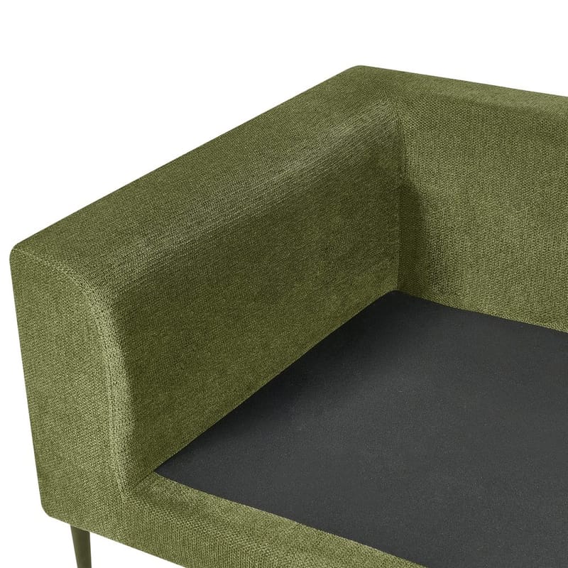 Kulmasohva Flam - Vihreä, Musta/Vasenkätinen/Polyesteri - Huonekalut - Sohva - Kulmasohva