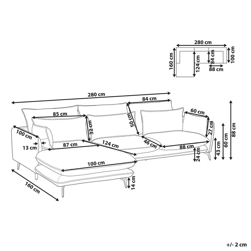 Kulmasohva Gallo - Oikeakätinen - Huonekalut - Sohva - Kulmasohva - Kulmadivaanisohva