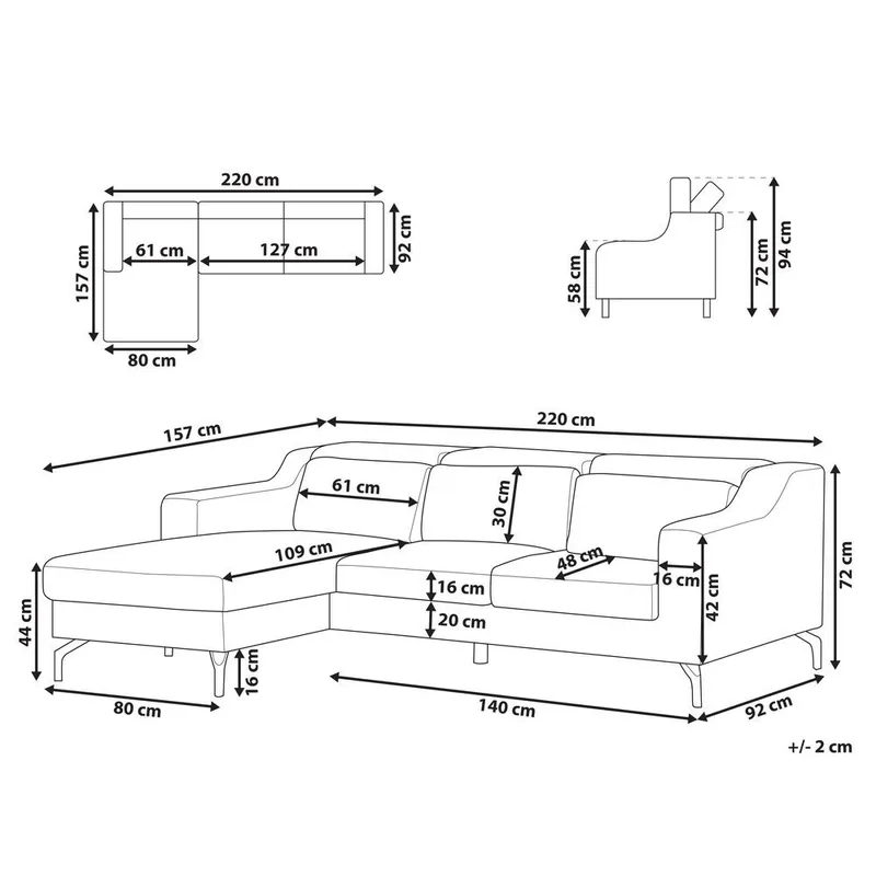 Kulmasohva Glosli - Huonekalut - Sohva - Kulmasohva - Kulmadivaanisohva