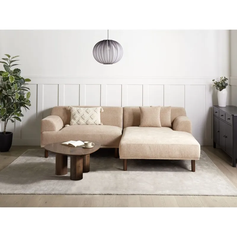 Kulmasohva Holt - Beige, ruskea/polyesteri - Huonekalut - Sohva - Kulmasohva - Kulmadivaanisohva