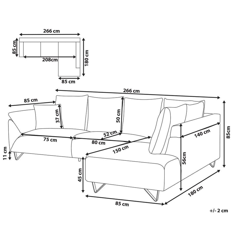 Kulmasohva Lunner - Huonekalut - Sohva - Kulmasohva