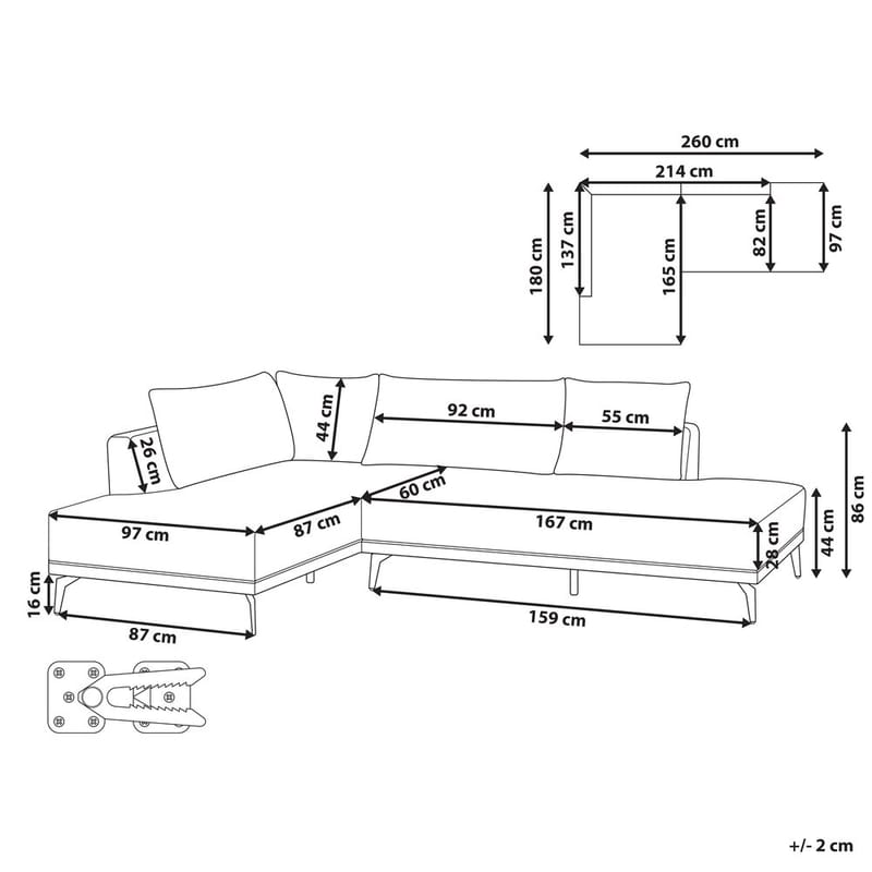 Kulmasohva Myken - Oikeakätinen - Huonekalut - Sohva - Moduulisohva - Kulmamoduuli