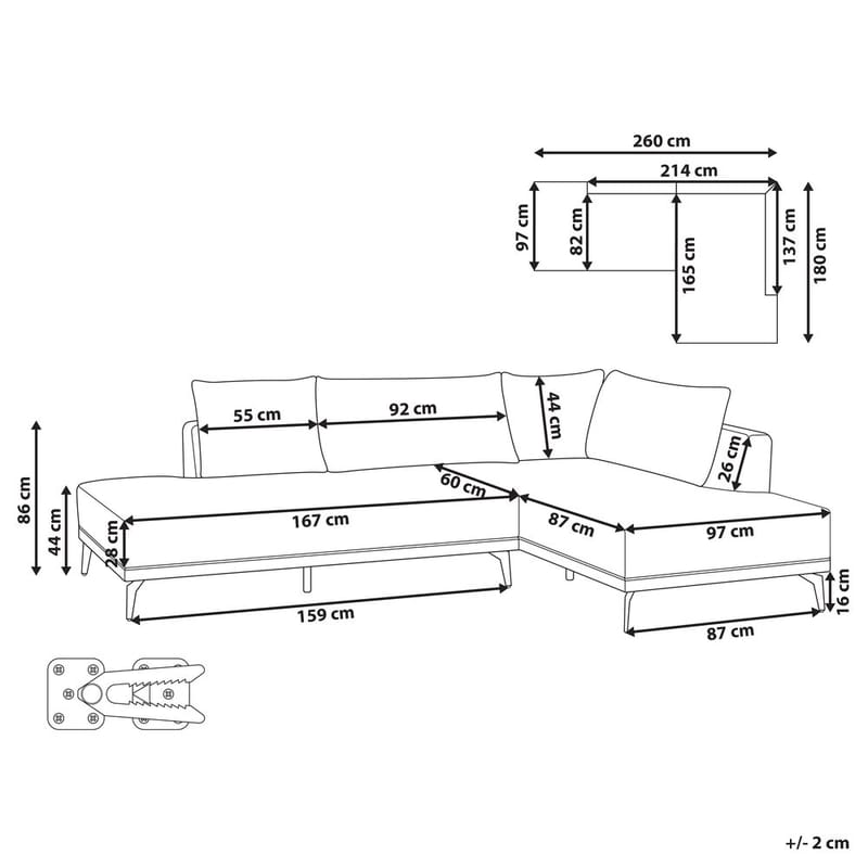 Kulmasohva Myken - Vasemmanpuoleinen - Huonekalut - Sohva - Moduulisohva - Kulmamoduuli