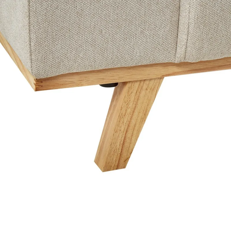 Kulmasohva Nora - Beige, vaalea puu/vasenkätinen - Huonekalut - Sohva - Kulmasohva - Kulmadivaanisohva